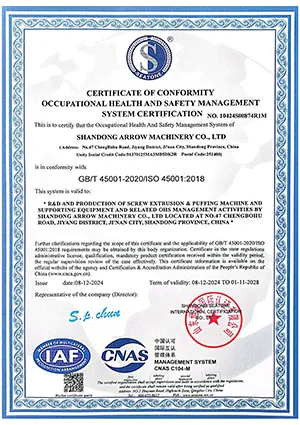 ISO45001 Occupational Health and Safety Management System Certification